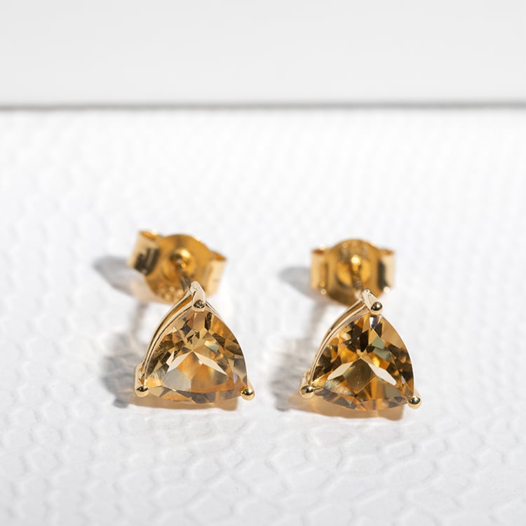 Silberne Ohrstecker mit Citrinen Nellie 123845