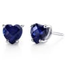 Goldene Ohrstecker mit Saphiren im Herz-Form Kaciah