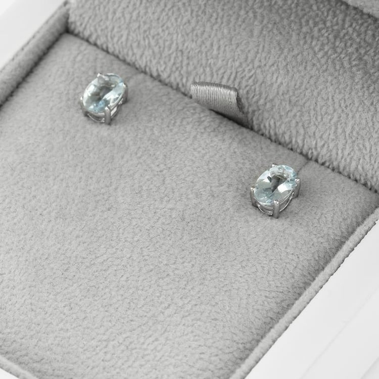 Aquamarin Ohrstecker in Gold 9746