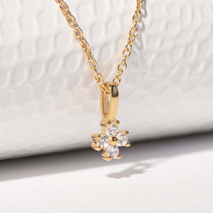 Anhänger mit einer Blume aus Lab Grown Diamanten Lars 113053