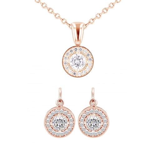 Schmuckset mit Moissaniten und Diamanten Camille