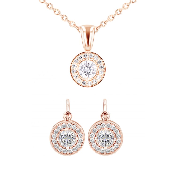 Schmuckset mit Moissaniten und Diamanten Camille 139440