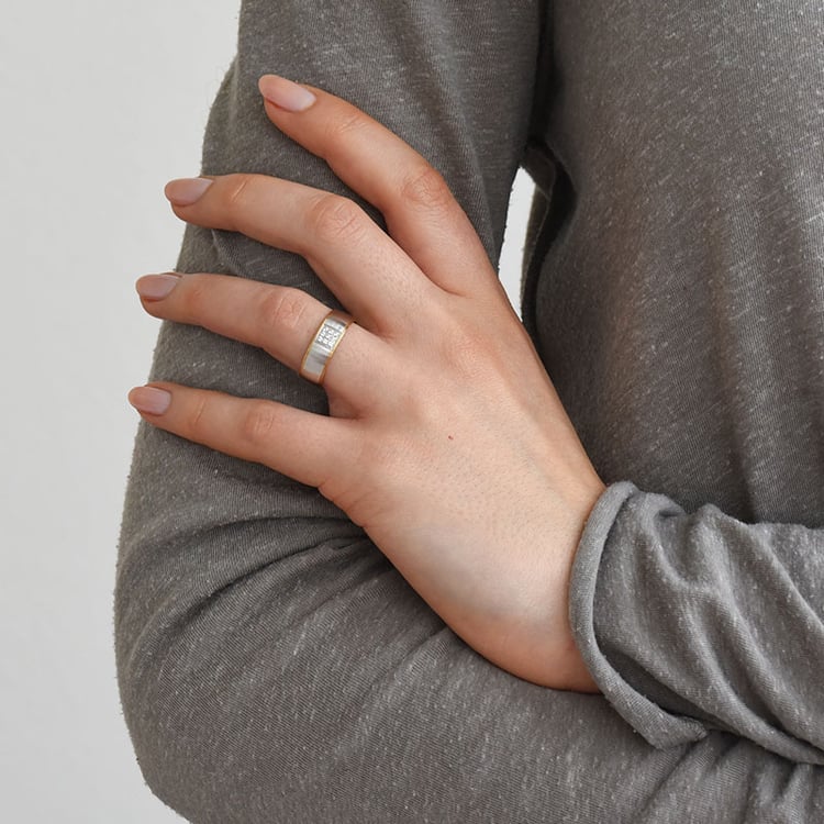 Goldene Eheringe mit Diamanten Audo 76980