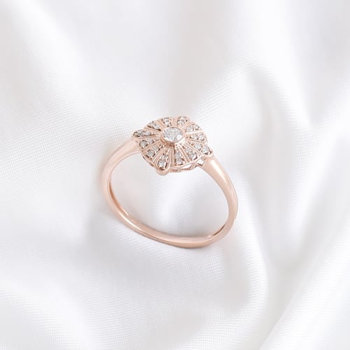 Goldring mit Diamantblüte Delit