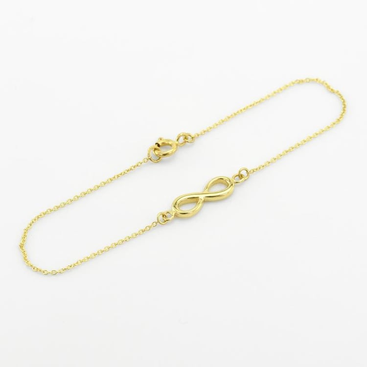 Goldenes Modearmband mit Unendlichkeitszeichen Infinity 46835