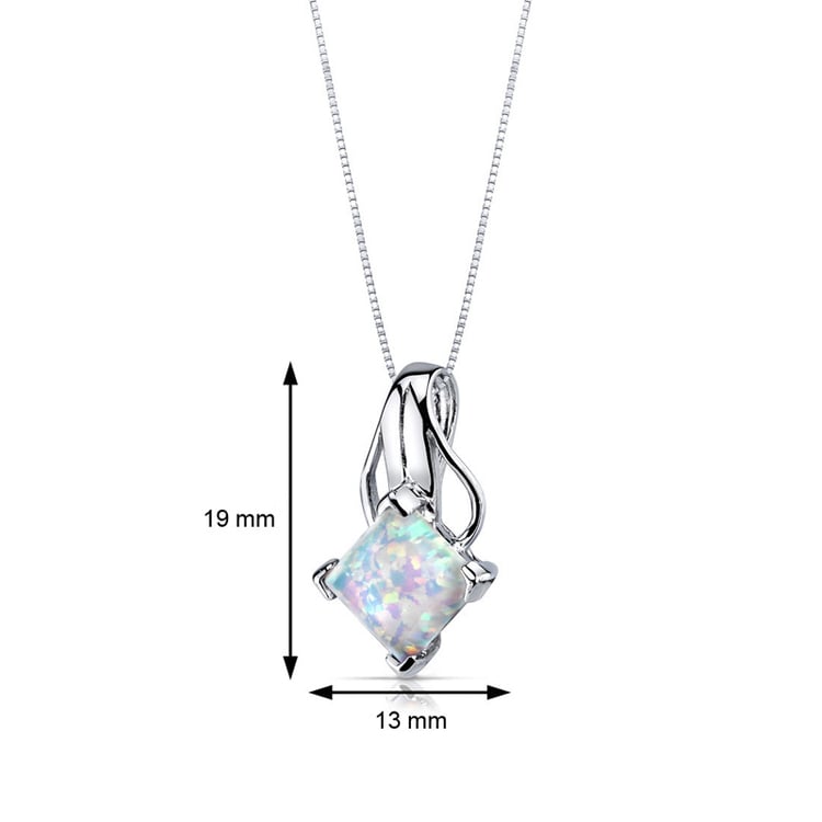 Prinzess-Schliff auf der Silberkette 18903