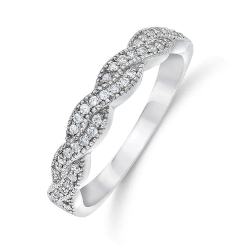 Eheringe aus Eternity-Ring mit Lab Grown Diamanten und einem breiten Komfort-Ring Kalpini