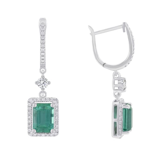 Smaragdohrringe mit Diamanten Amata