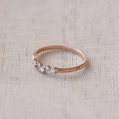 Goldener Verlobungsring mit Diamanten Blanka