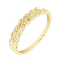Eternity-Ring mit Blättern und Lab Grown Diamanten Aizah