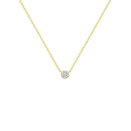 Silberne minimalistische Kette mit Lab Grown Diamanten Glosie