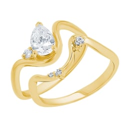 Romantisches Verlobungs-Set mit Diamantringen Susan