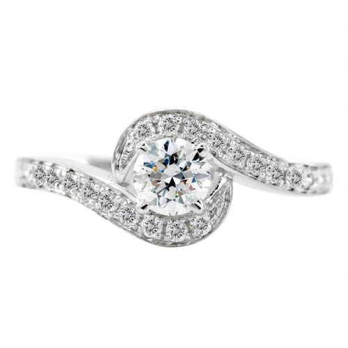 Elegantes Set von Verlobungsring und Ehering mit Diamanten Dyani