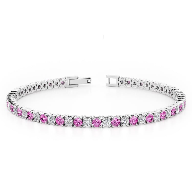 Elegantes silbernes Armband mit Saphir Pamela
