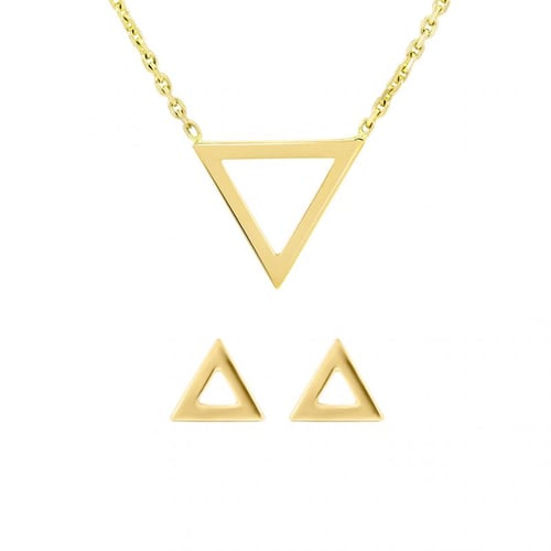 Goldenes Schmuckset mit Dreiecken Sienna