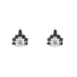 Ohrringe mit Moissaniten und Salt and Pepper Diamanten Kruno