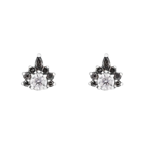 Ohrringe mit Moissaniten und Salt and Pepper Diamanten Kruno