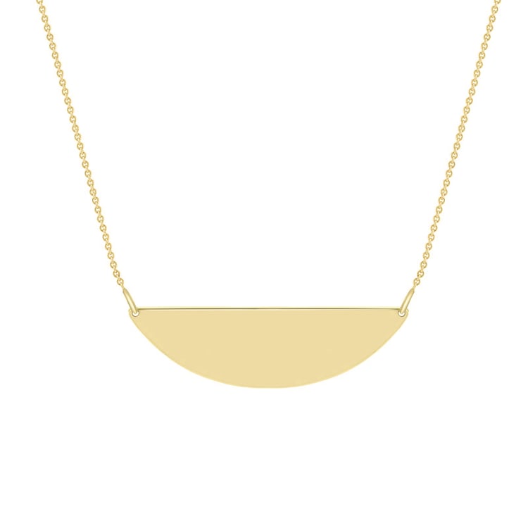 Goldene Halskette mit Halbmond-Anhänger Halfmoon 40230