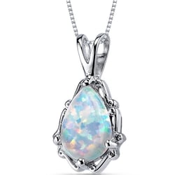 Weißer Opal in Silberanhänger Bara