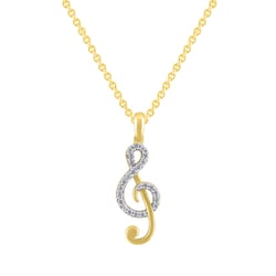 Anhänger mit Lab Grown Diamanten in Form eines Violinschlüssels Loena