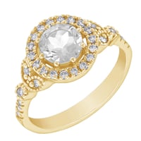 Verlobungsring mit Moissanit und lab-grown Diamanten Varana
