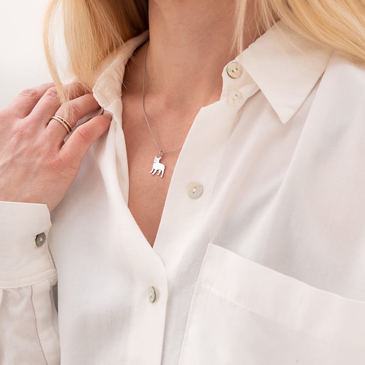 Anhänger in Form eines Hundes mit Gravur French Bulldog 98178