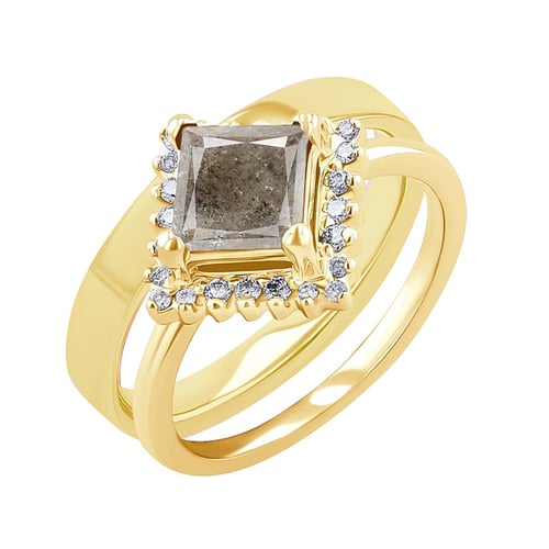 Ringset mit Salt and Pepper Diamant Guerra
