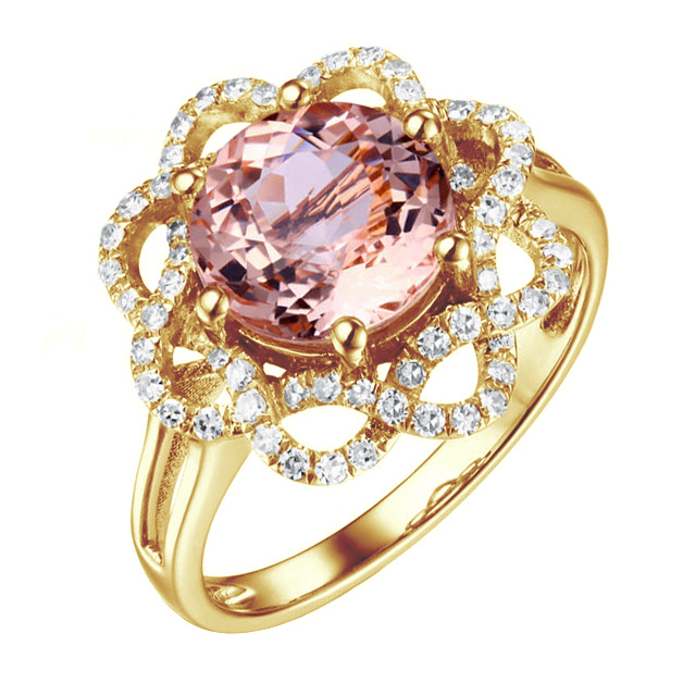 Goldring mit Morganit und Diamanten Mahati 87634