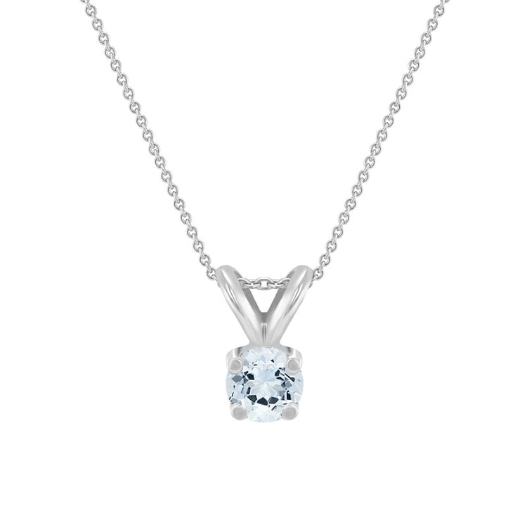 Solitär Anhänger mit Aquamarin Lalom 92657