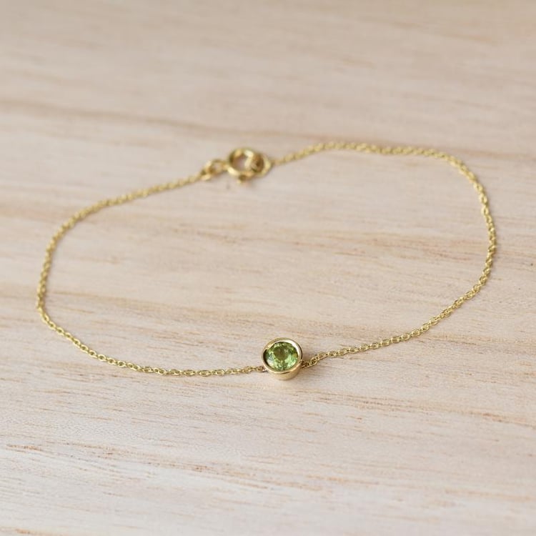 Goldenes Armband mit Olivin Arleth 37972