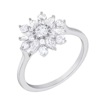 Ring mit Blume aus Diamanten Yuriy