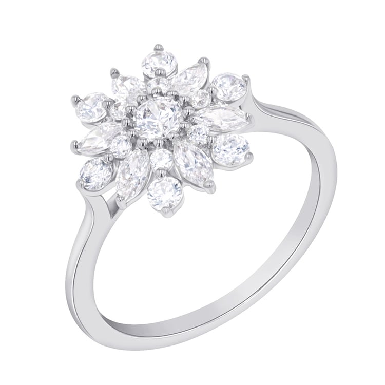 Ring mit Blume aus Diamanten Yuriy