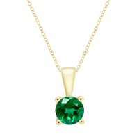 Silberner Anhänger mit einem Smaragd in der Größe Ihrer Wahl Quinn