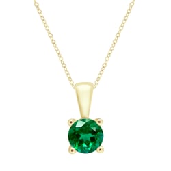 Silberner Anhänger mit einem Smaragd in der Größe Ihrer Wahl Quinn