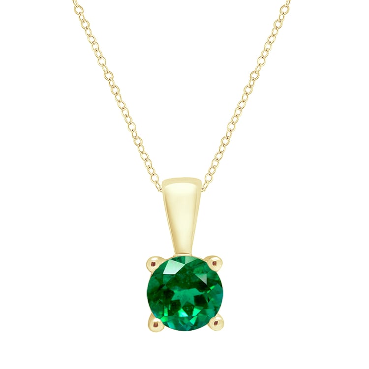 Silberner Anhänger mit einem Smaragd in der Größe Ihrer Wahl Quinn