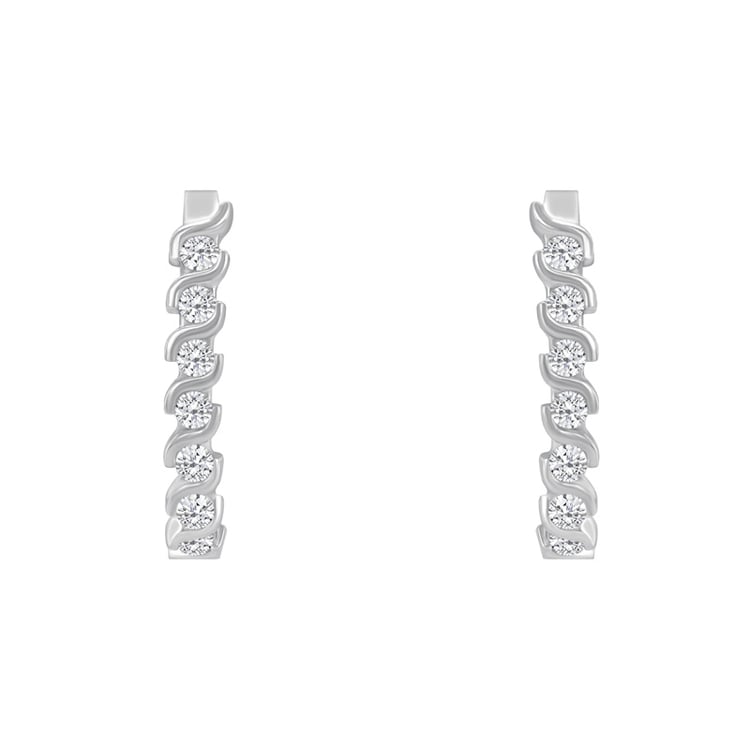 Elegante Creolen aus Gold 585 mit Diamanten Jomol 58694