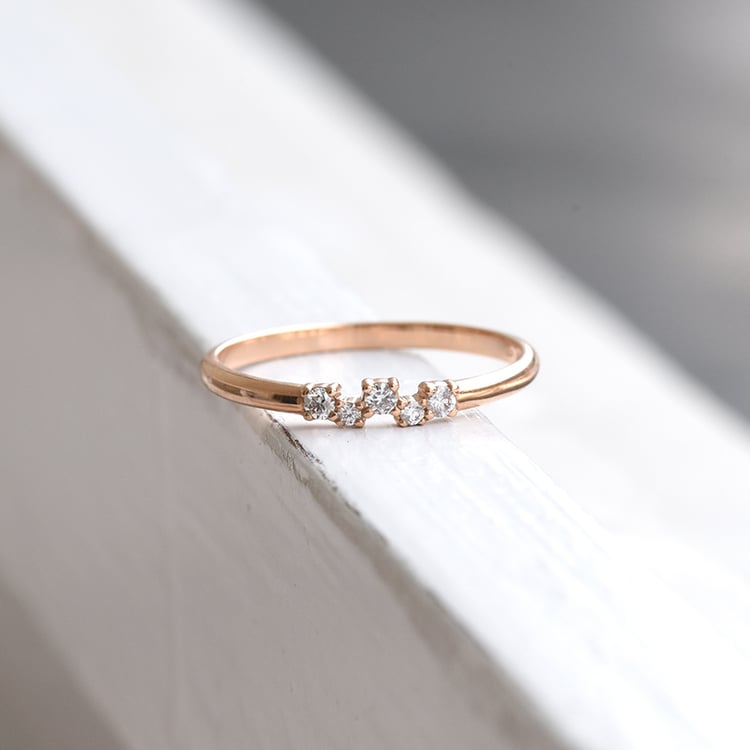 Ring mit Diamanten aus Roségold Blanka 84440