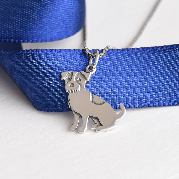 Silberner Anhänger in Hundeform Jack Russell Terrier 78143