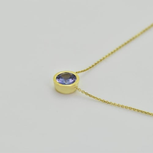 Silberkette mit blauem Tansanit Jonie