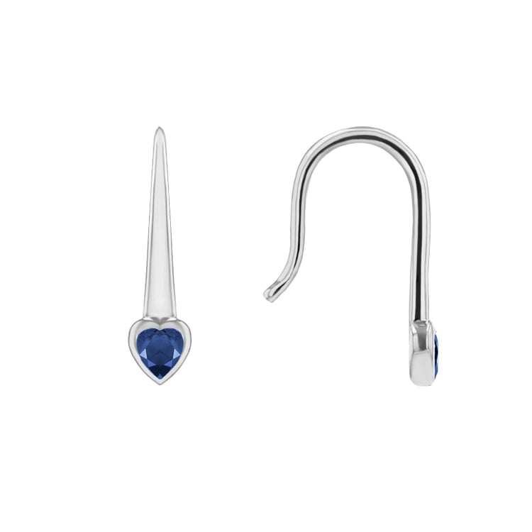 Hängeohrringe mit Saphir Herzen Levy 144766