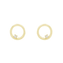 Goldene Karma Ohrstecker mit Diamanten Abner