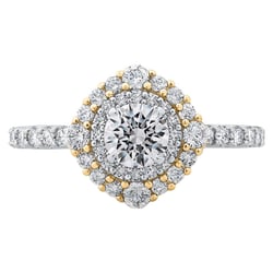 Doppelter Halo-Verlobungsring mit Lab Grown Diamanten Belen