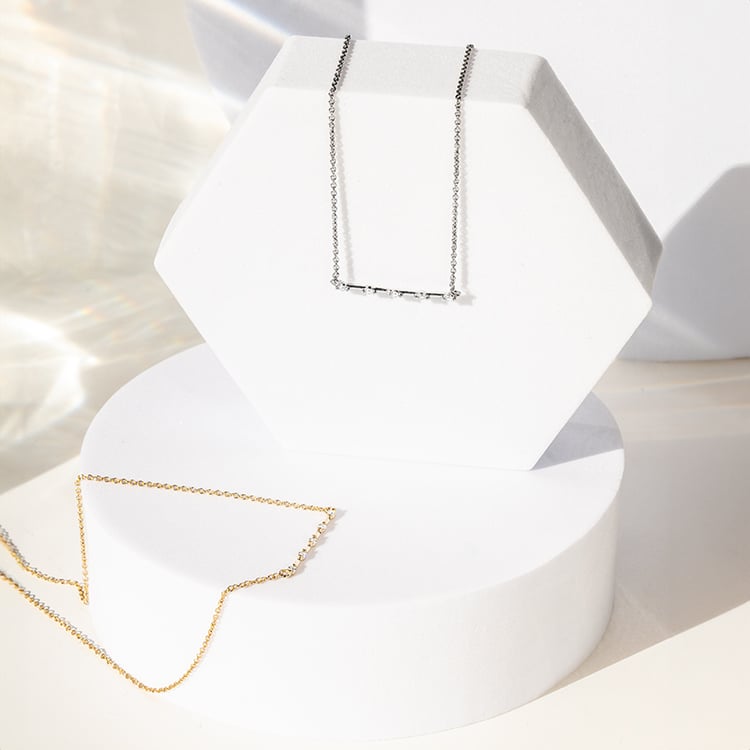 Minimalistische Halskette mit Lab Grown Diamanten Isaac 141175