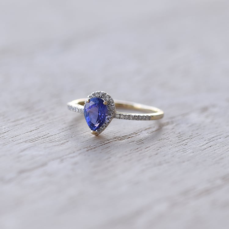 Tansanit Ring voll von Diamanten 59059