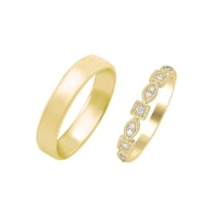 Vintage Ring mit Moissaniten und Komfortring für Herren Hadya