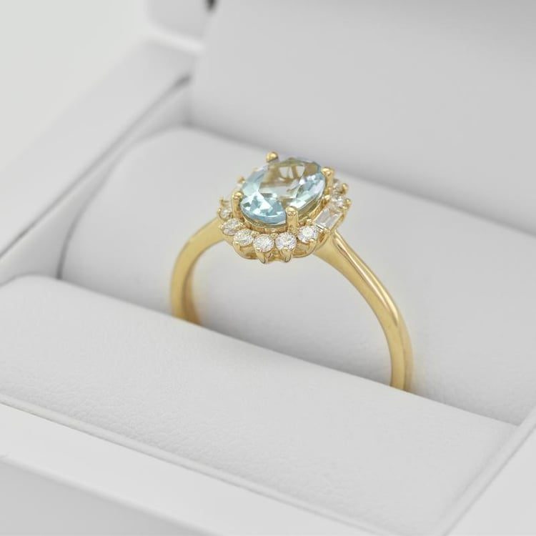Aquamarinring mit Diamanten Sajani 2463