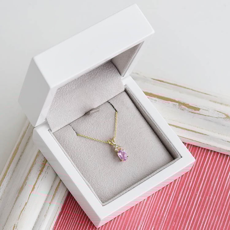 Saphirträne in Goldanhänger mit Diamanten Electrah 94866