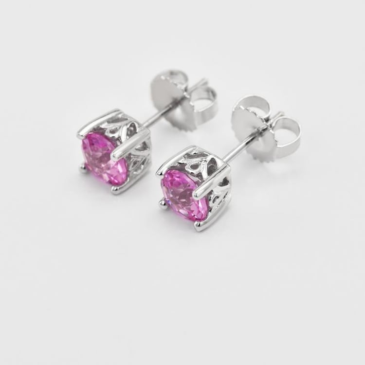 Silber Ohrringe mit Saphiren 4566