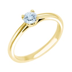 Verlobungsring aus Gold mit Aquamarin Katya