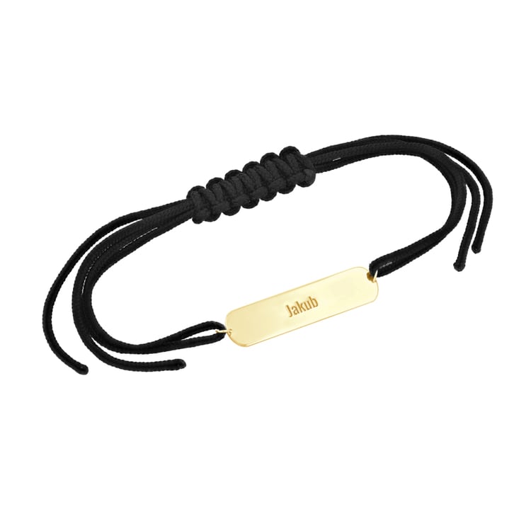 Silbernes String-Armband für Herren mit der Möglichkeit einer Gravur Yousef 112358